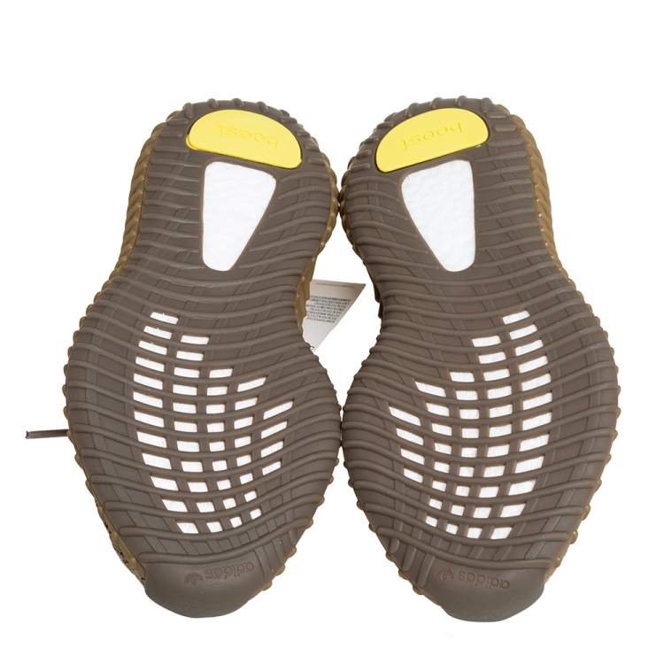 Yeezy x adidas Brown Knit Fabric Boost 350 V2 Earth Sneakers Size 38 2/3