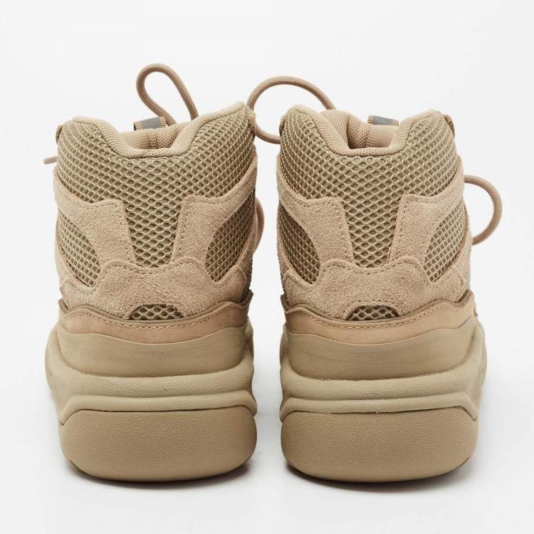 Yeezy x Adidas Brown Suede and Mesh DSRT BT Desert Boots Size 38 2/3