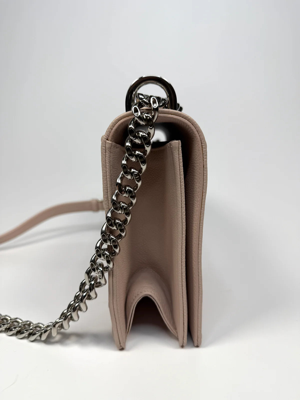 CHRISTIAN DIOR MEDIUM DIORAMA BAG IN BLUSH PINK LEATHER WITH SILVER HARDWARE