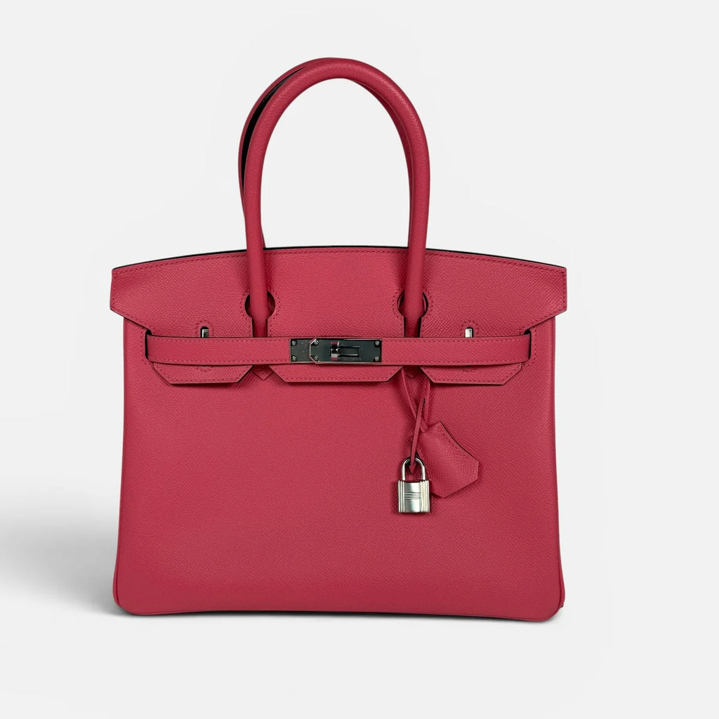 HERMÈS BIRKIN 30 IN ROSE AZALEE EPSOM LEATHER WITH PALLADIUM HARDWARE