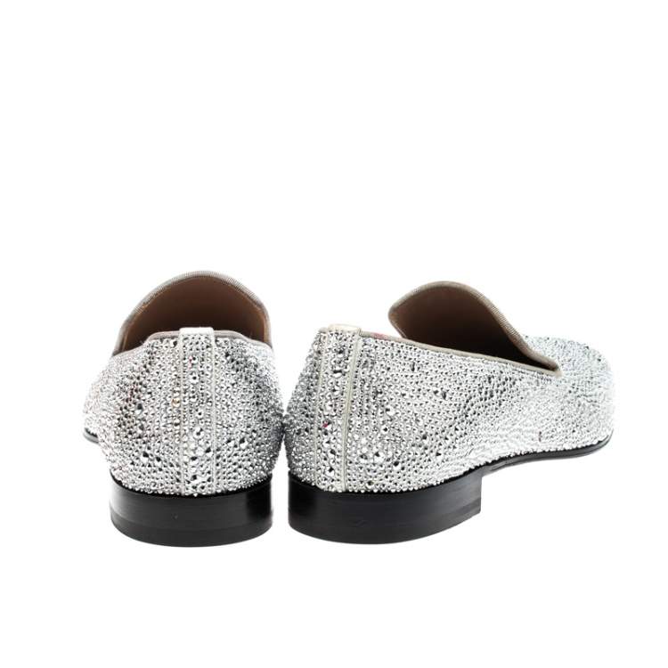 Christian Louboutin Swarovski Dandelion Strass Loafers Size 42