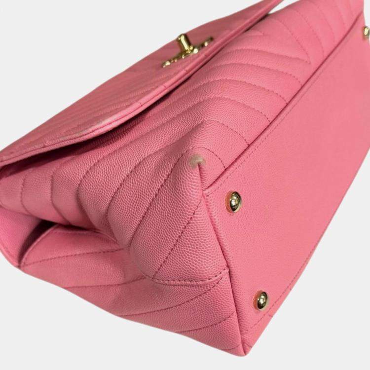 Chanel Coco Handle Pink Caviar Leather Shoulder Bag