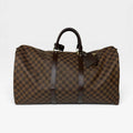 LOUIS VUITTON KEEPALL 55 IN DAMIER EBENE GOLD HARDWARE
