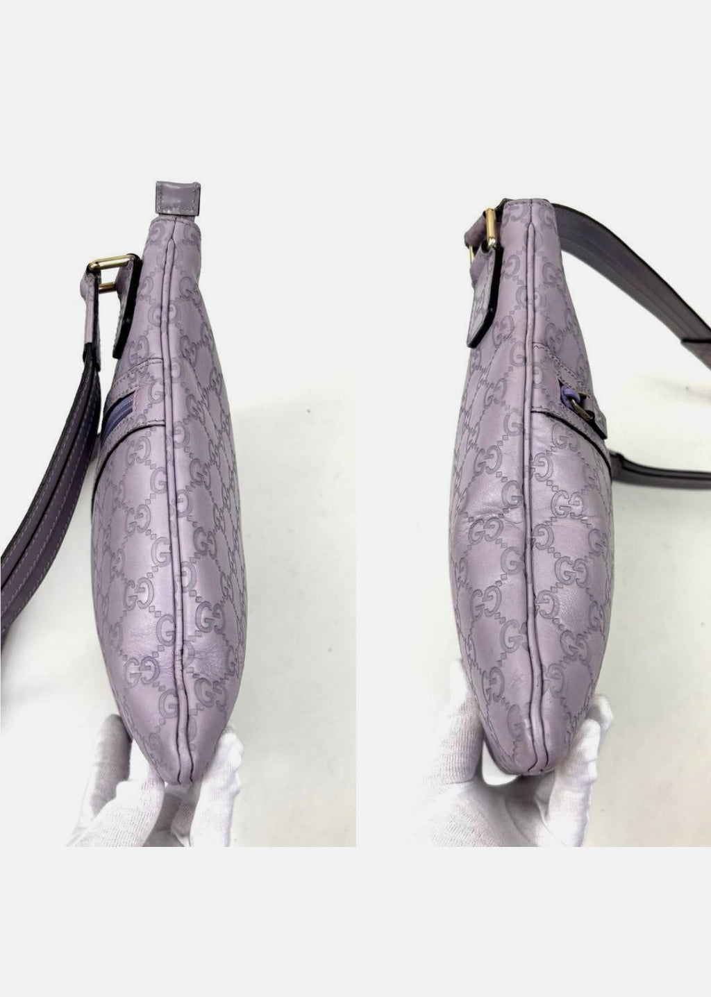 Gucci GG Marmont Leather Shoulder Bag Pastel Purple