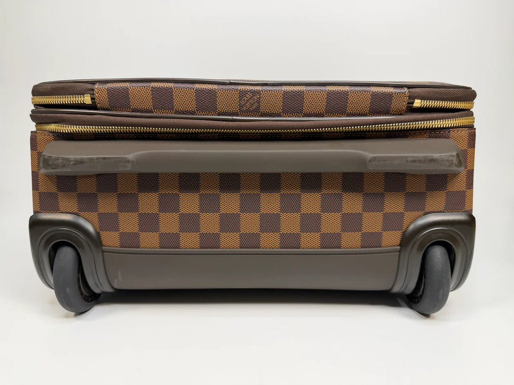 LOUIS VUITTON PÉGASE SUITCASE IN DAMIER EBENE WITH GOLD HARDWARE