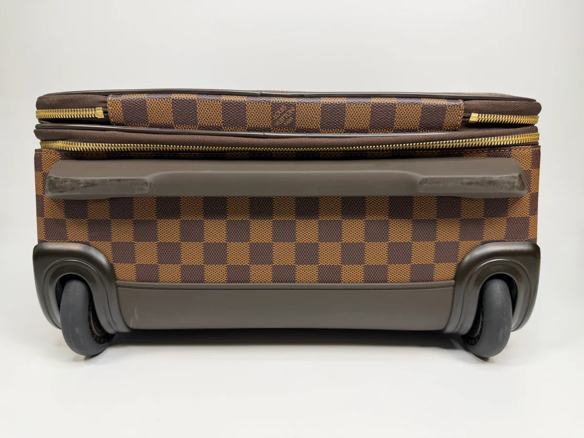 LOUIS VUITTON PÉGASE SUITCASE IN DAMIER EBENE WITH GOLD HARDWARE