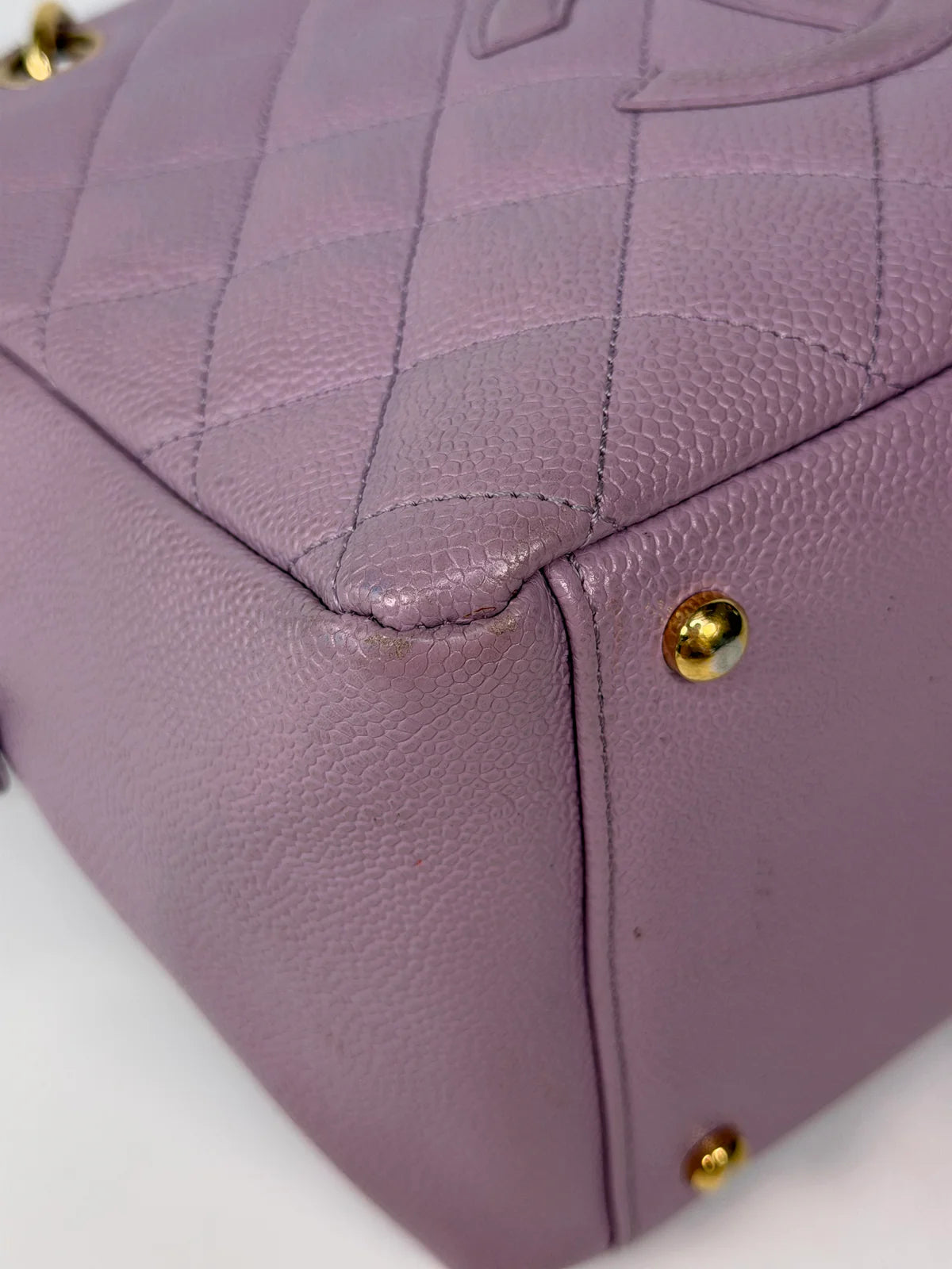 CHANEL PETITE TIMELESS TOTE IN LILAC CAVIAR LEATHER WITH GOLD HARDWARE
