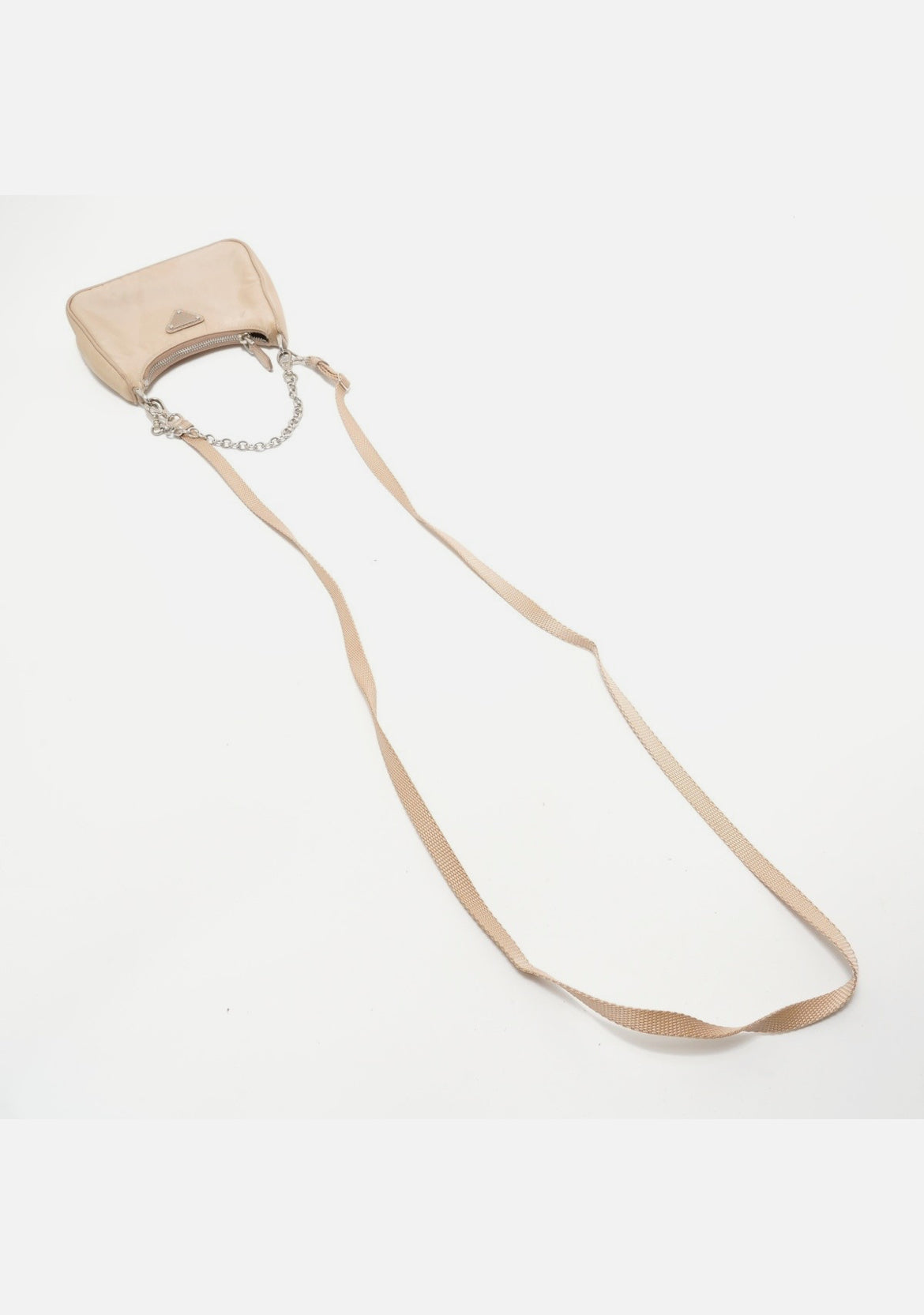PRADA Nylon 2-Way Mini Shoulder Bag beige