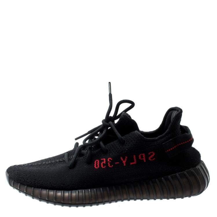 Adidas Yeezy Boost 350 V2 Black Red Sneakers Size EU 37 1/3