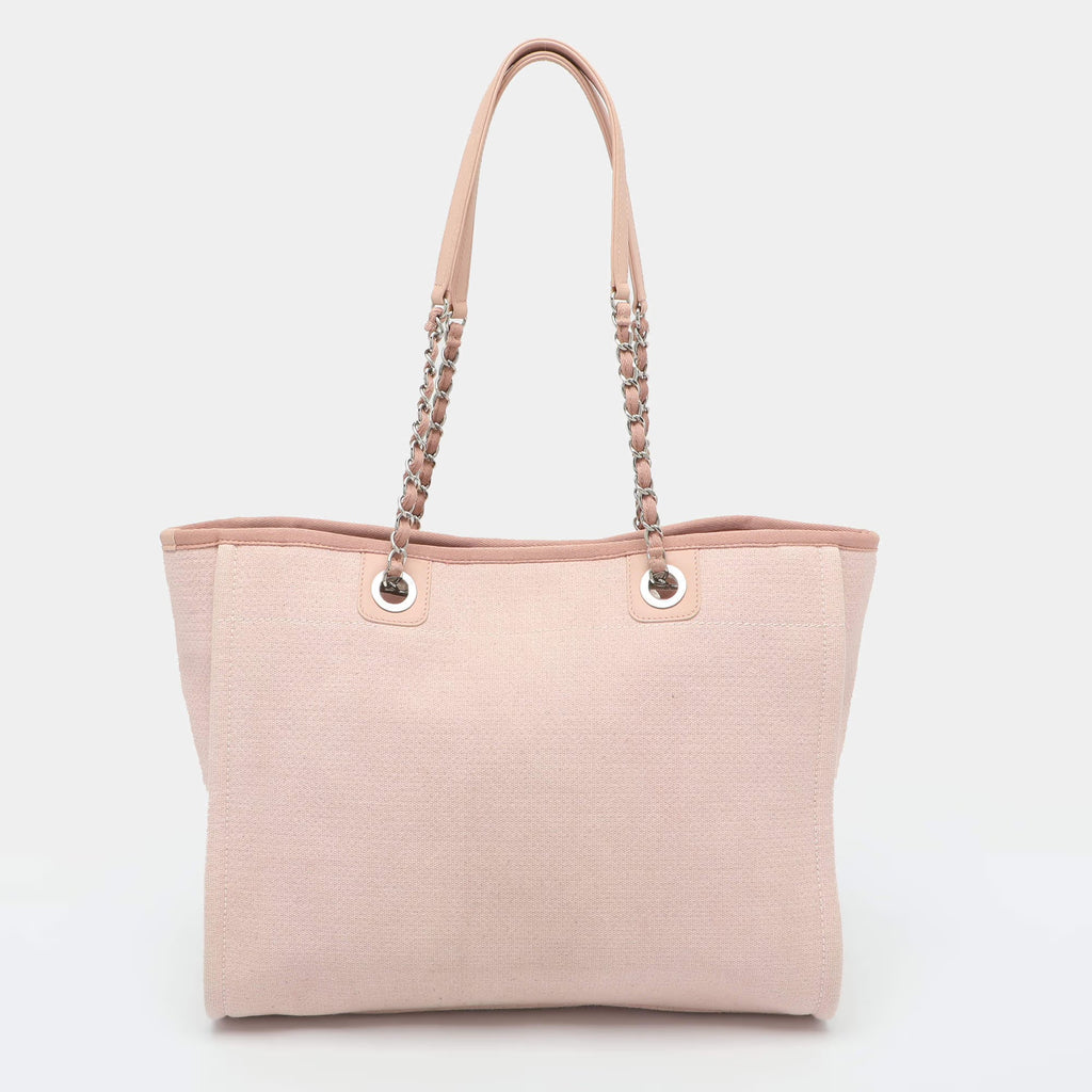Chanel Deauville Medium Pink Canvas Tote