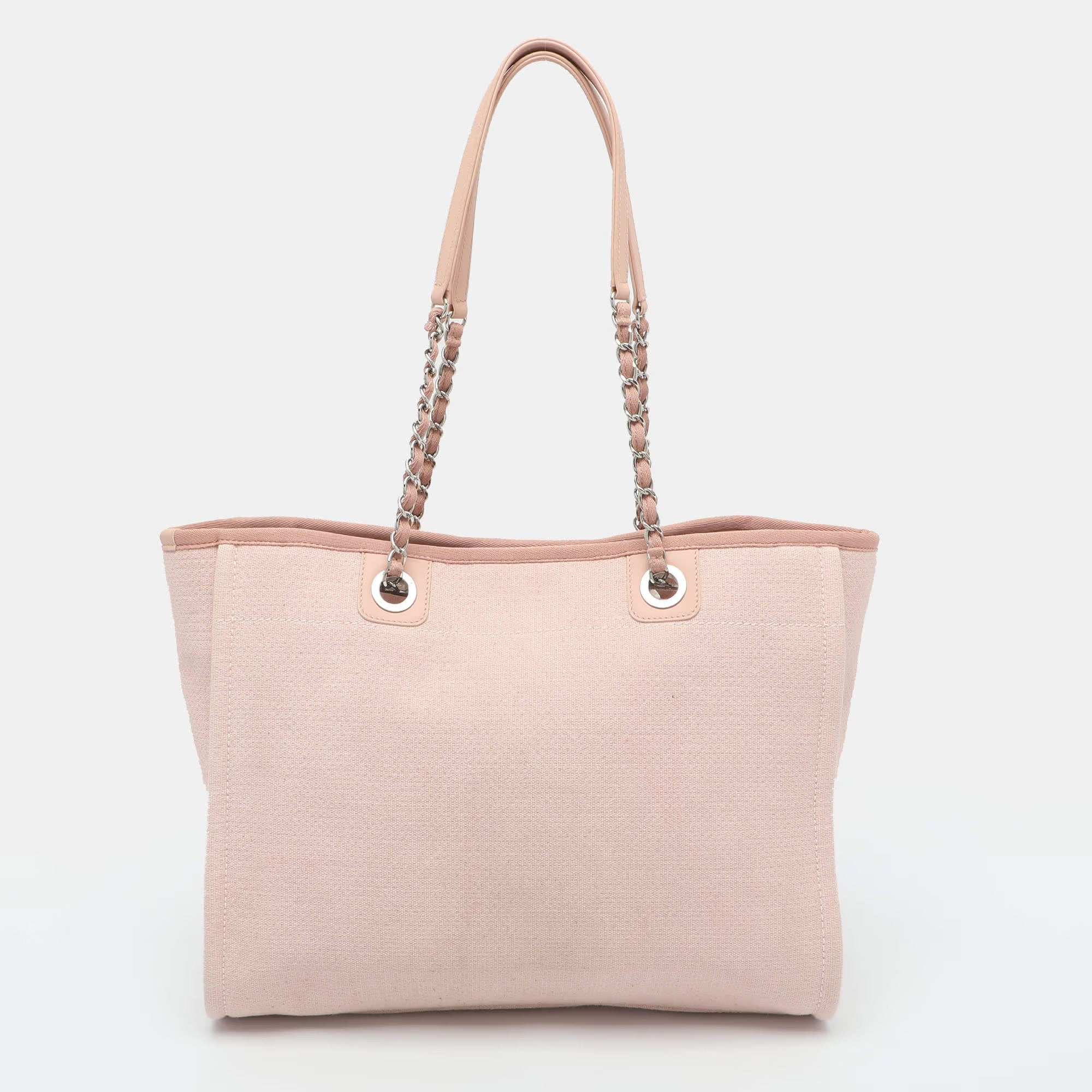 Chanel Deauville Medium Pink Canvas Tote