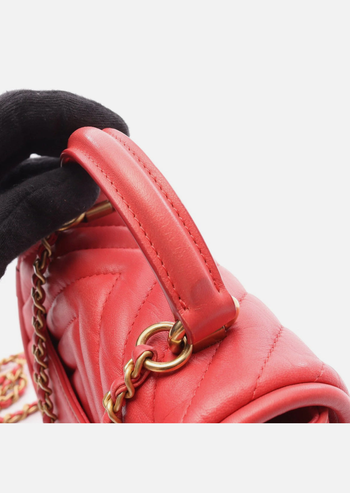 Chanel V 2WAY Shoulder Bag Pink Lambskin Leather