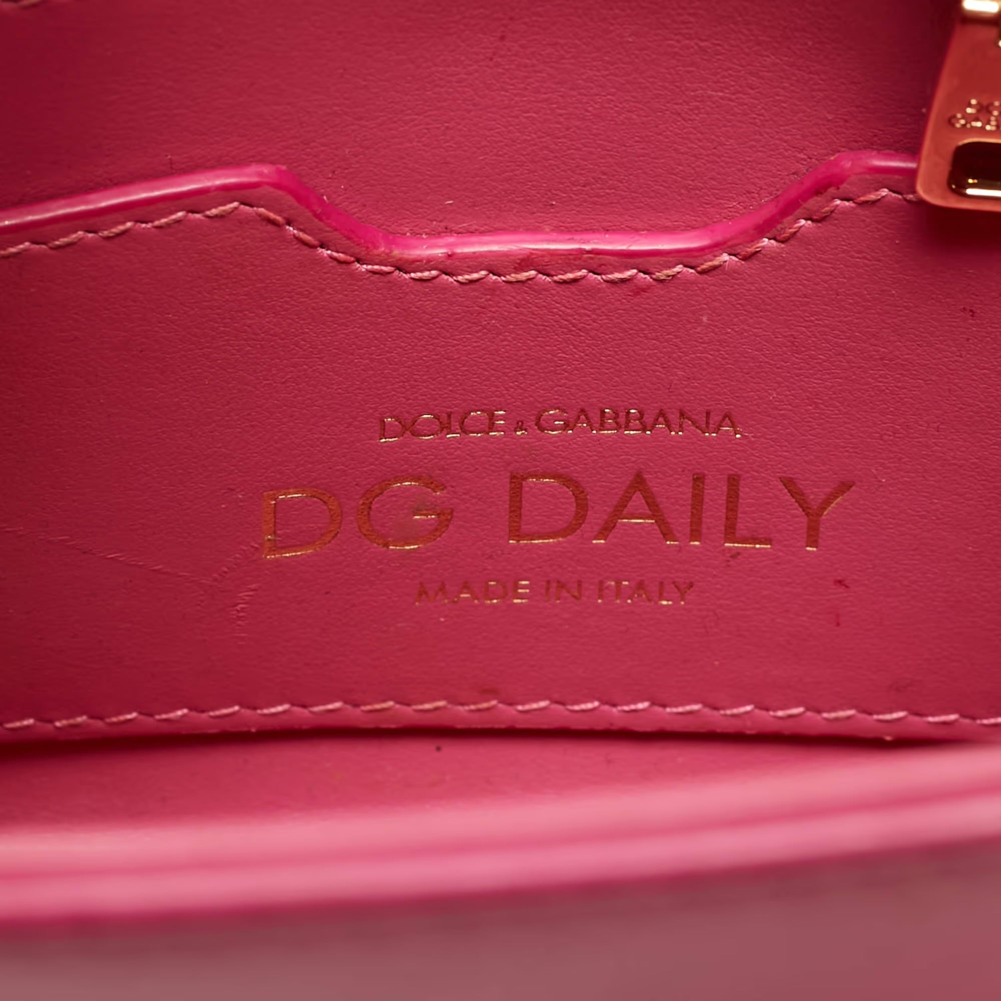 Dolce & Gabbana DG Daily Mini Pink Leather Tote