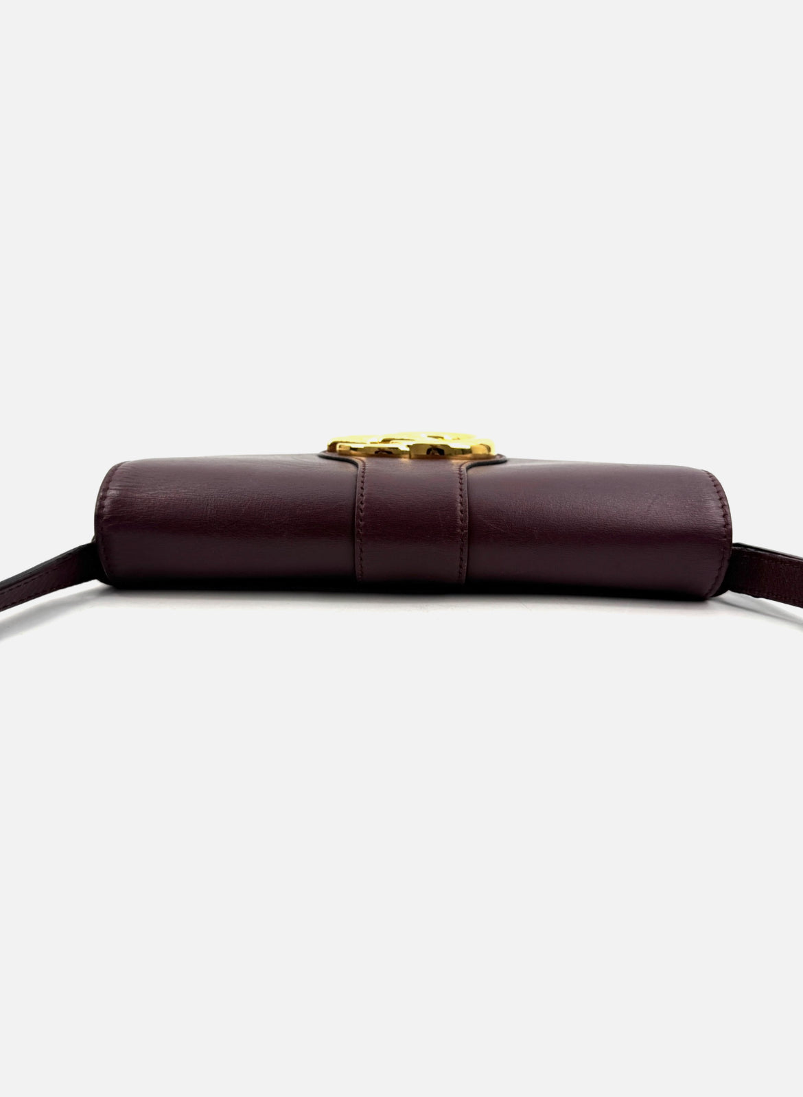 GUCCI Arli Shoulder Bag GG Marmont Burgundy Leather Crossbody