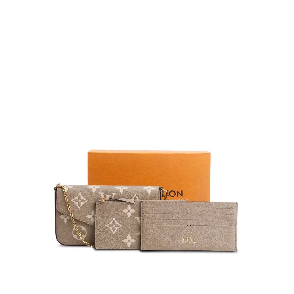 Louis Vuitton Tourterelle Monogram Empreinte Leather Felicie Pochette