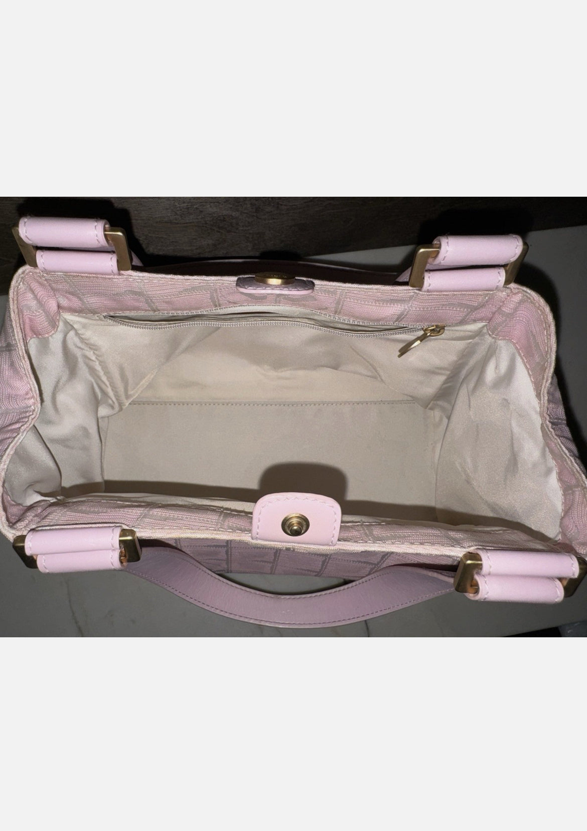 CHANEL Pink New Travel Line Jacquard CC Tote Bag