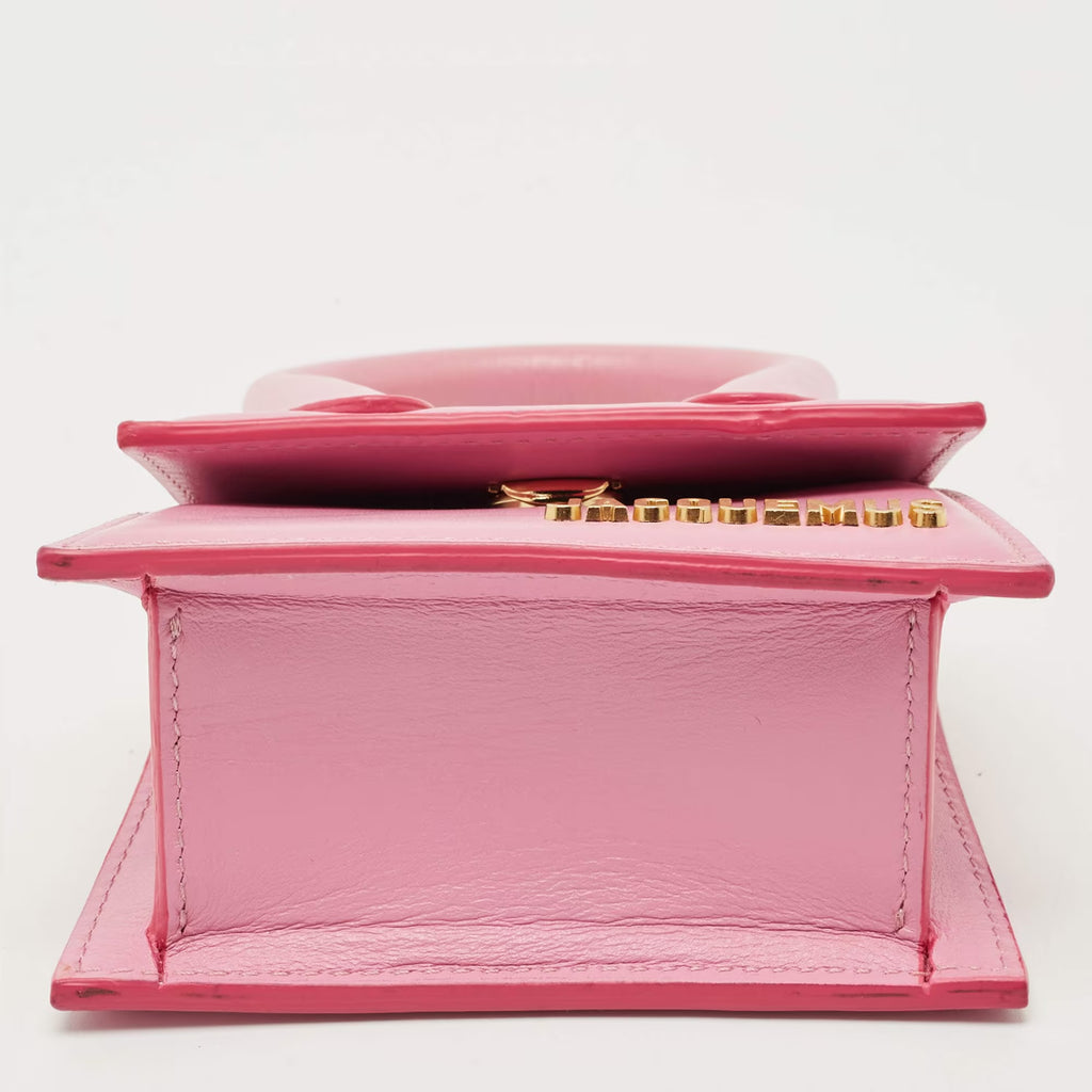 Jacquemus Pink Leather Mini Le Chiquito Top Handle Bag
