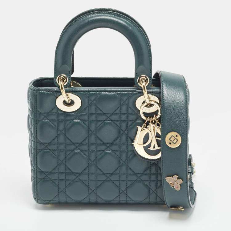 Dior Lady Dior My ABCDior Small Green Cannage Leather Tote