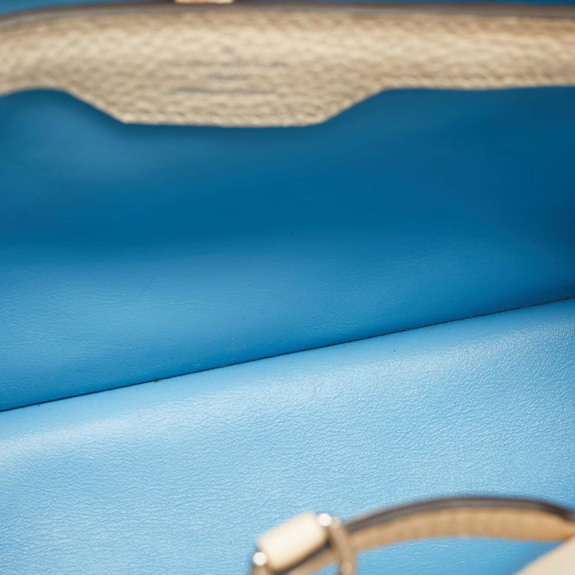 Louis Vuitton Capucines Blue Leather Top Handle Bags