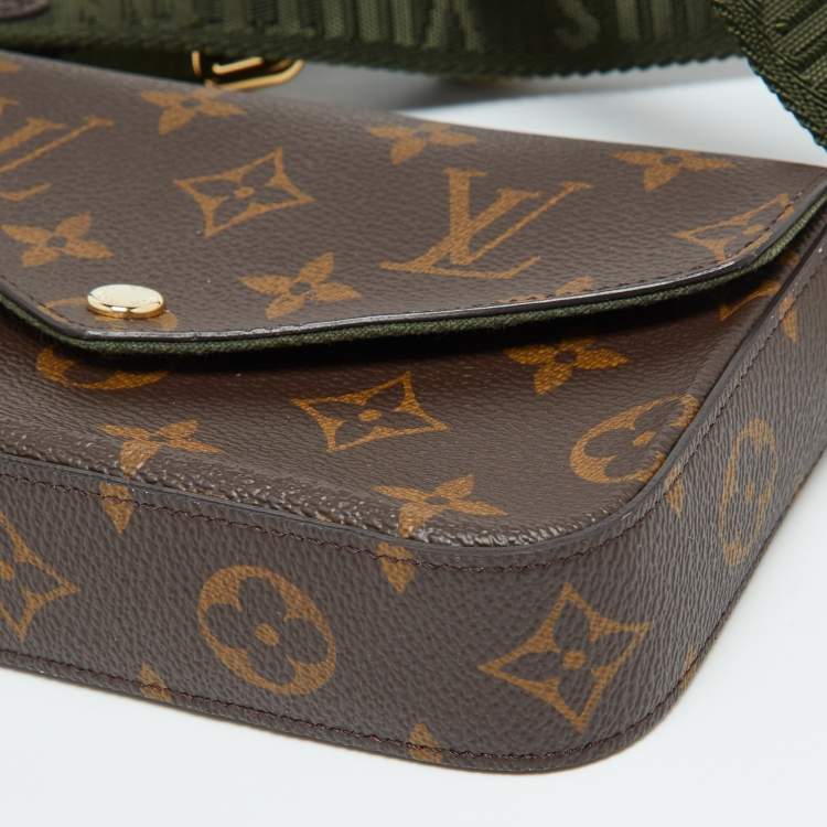 Louis Vuitton Khaki Monogram Canvas Félicie Strap & Go Bag