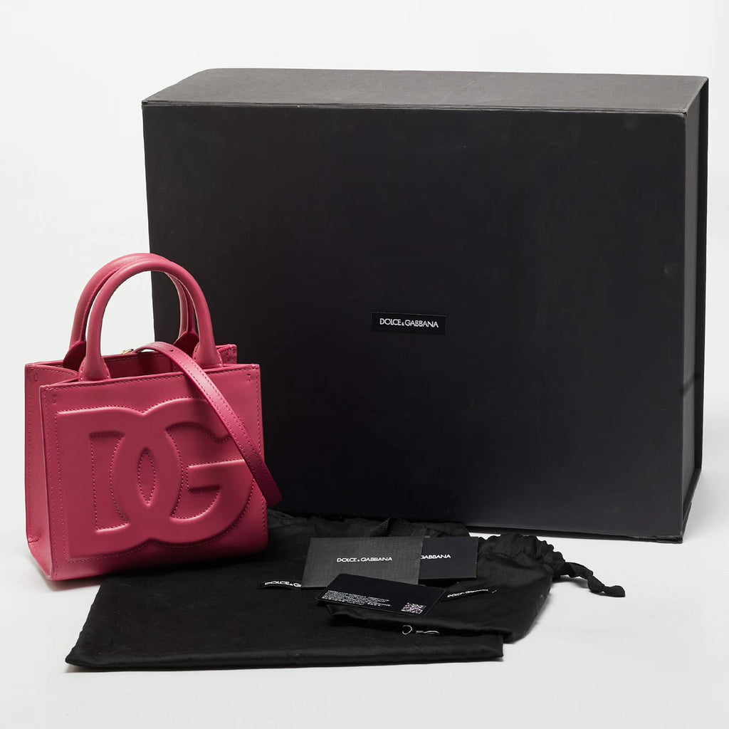 Dolce & Gabbana DG Daily Mini Pink Leather Tote
