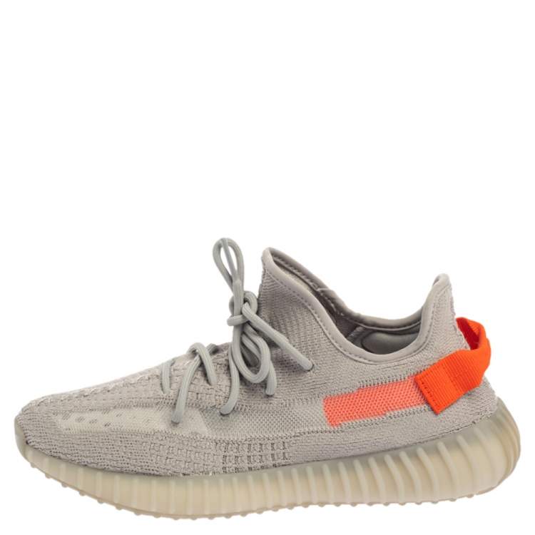 Yeezy x Adidas Grey Cotton Knit Boost 350 V2 Tail Light Sneakers Size 42