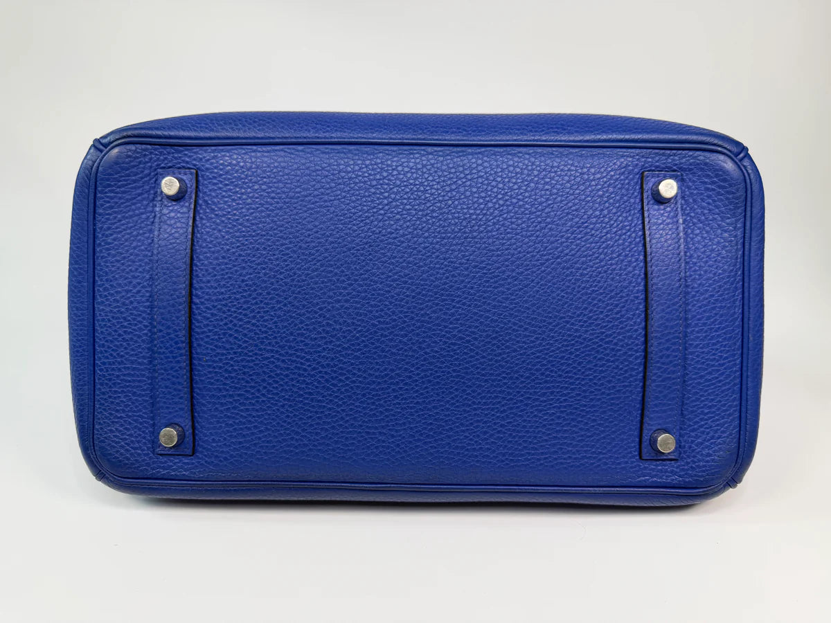 HERMÈS BIRKIN 35 ELECTRIC BLEU TOGO LEATHER WITH PALLADIUM HARDWARE