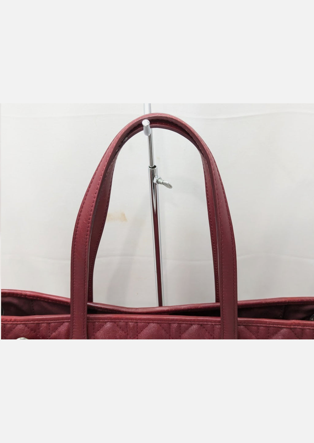 Christian Dior Cannage Panarea Leather Tote Bag Red