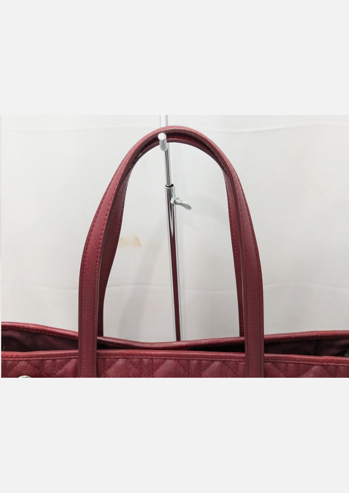 Christian Dior Cannage Panarea Leather Tote Bag Red