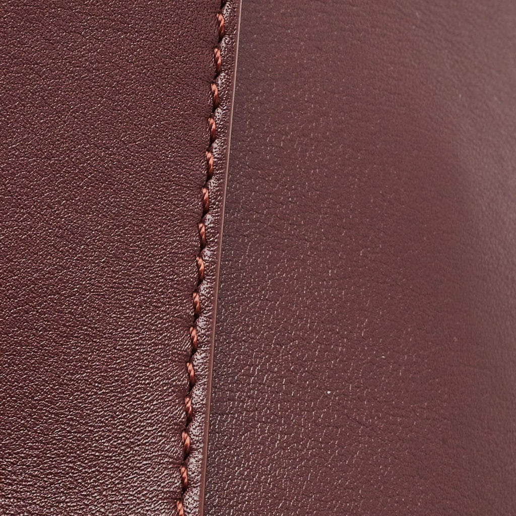 Loewe Pebble Medium Burgundy Leather Bucket Bag