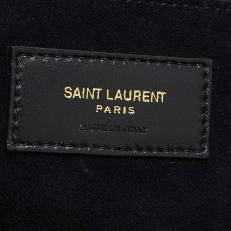 Saint Laurent LE 5 À 7 Bea Brown Leopard Print Calf Hair Tote