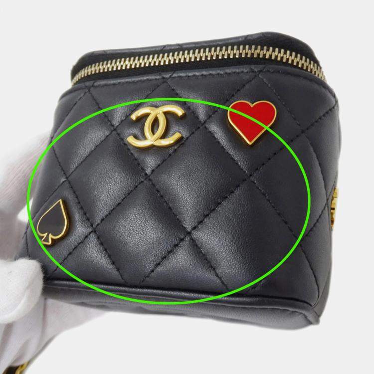 Chanel Coco Casino Black Lambskin Vanity Case