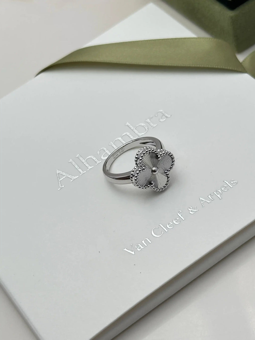 Van Cleef And Arpels Vintage Alhambra Ring Size 53