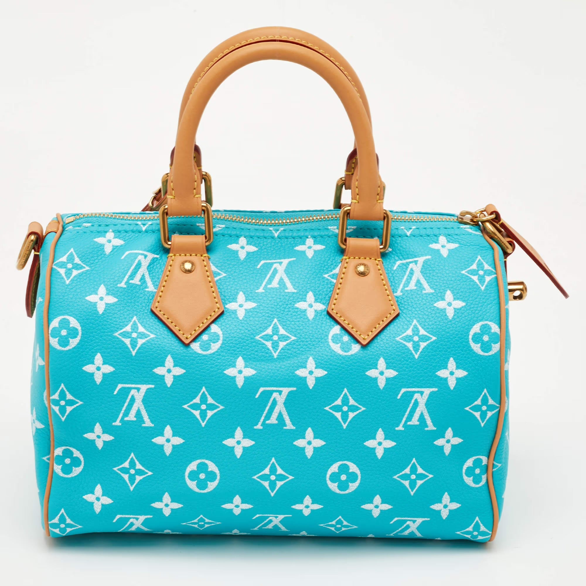 Louis Vuitton Speedy P9 Bandoulière 25 Turquoise Leather Bag