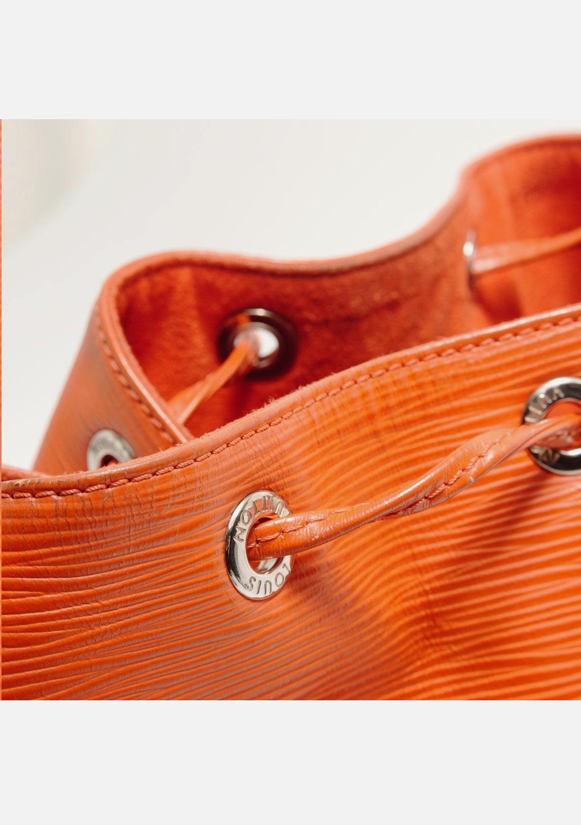 LOUIS VUITTON 2014 Petit Noe Epi Shoulder Bag Orange
