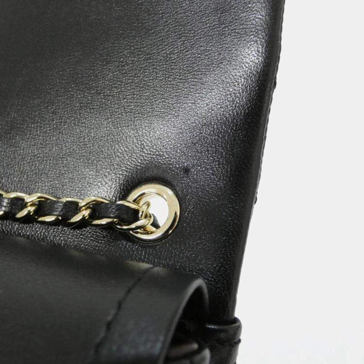 Chanel Flap Black Leather Bag