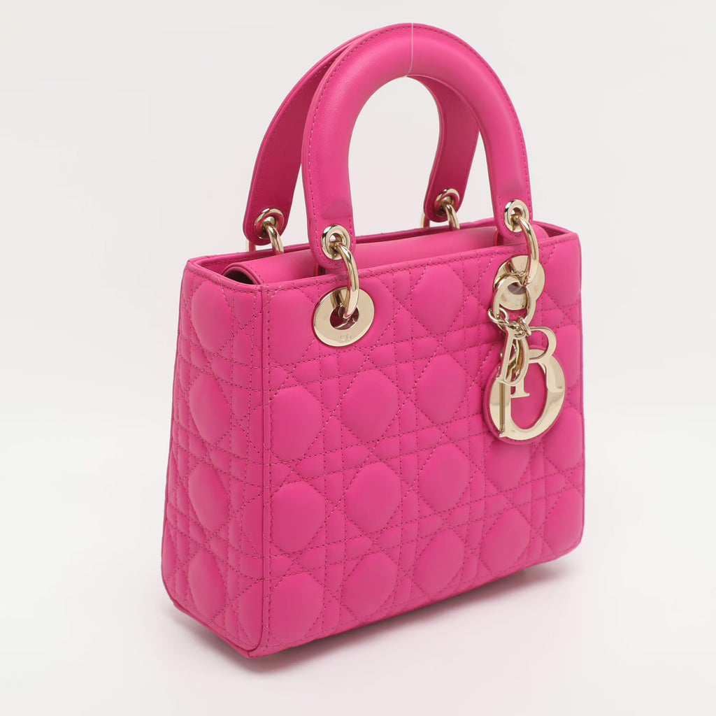 Dior Lady Dior My ABCDior Small Pink Cannage Leather Tote
