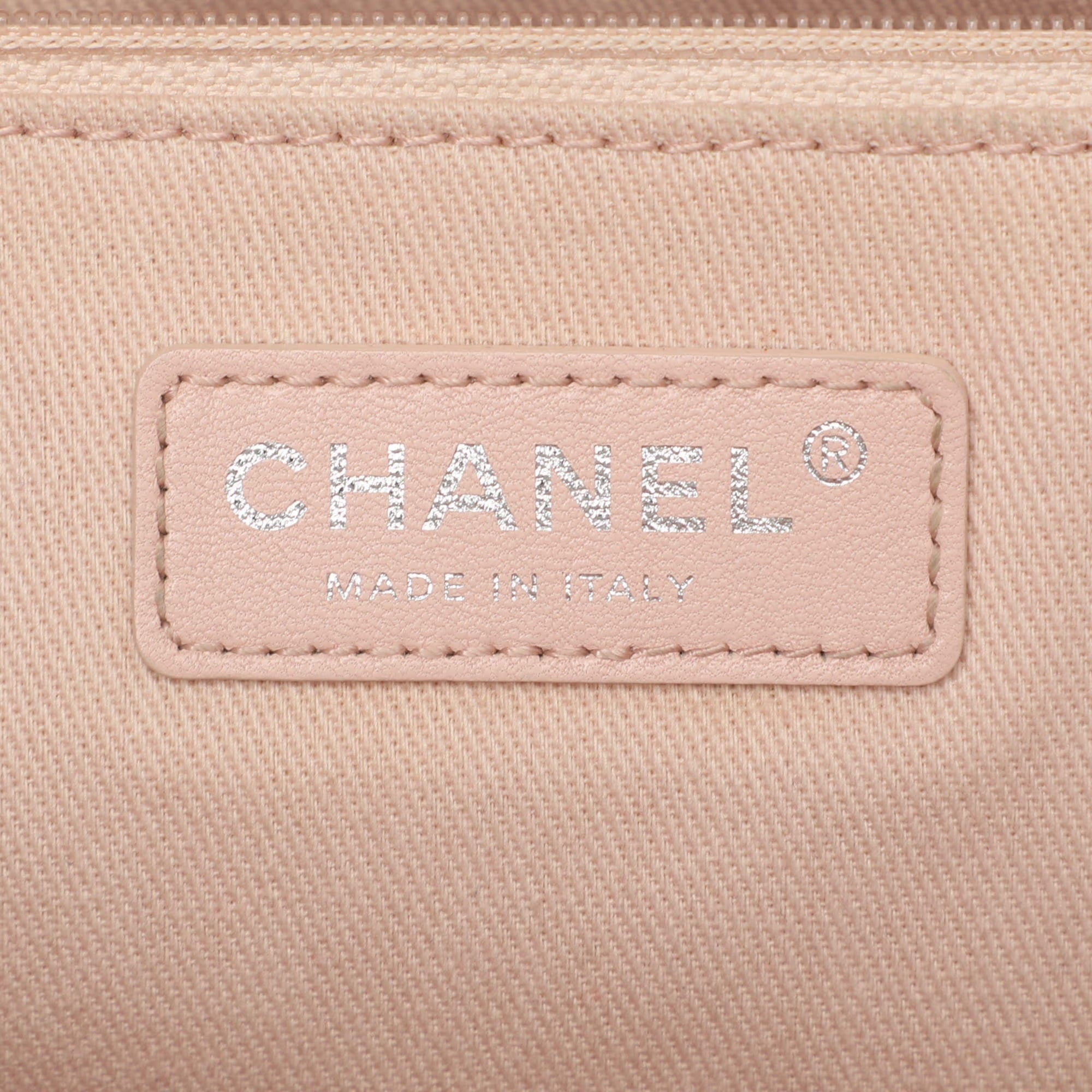 Chanel Deauville Medium Pink Canvas Tote