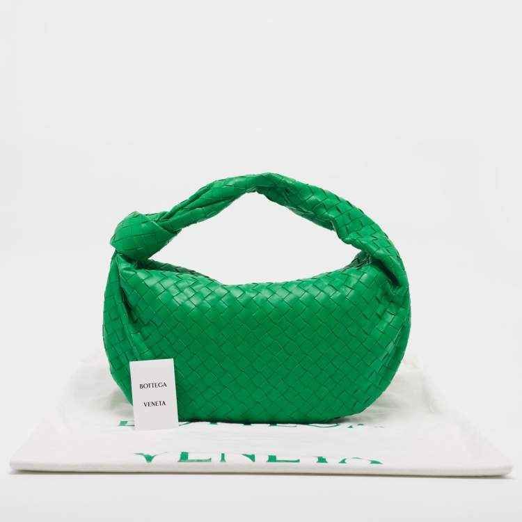 Bottega Veneta Jodie Medium Green Intrecciato Leather Hobo