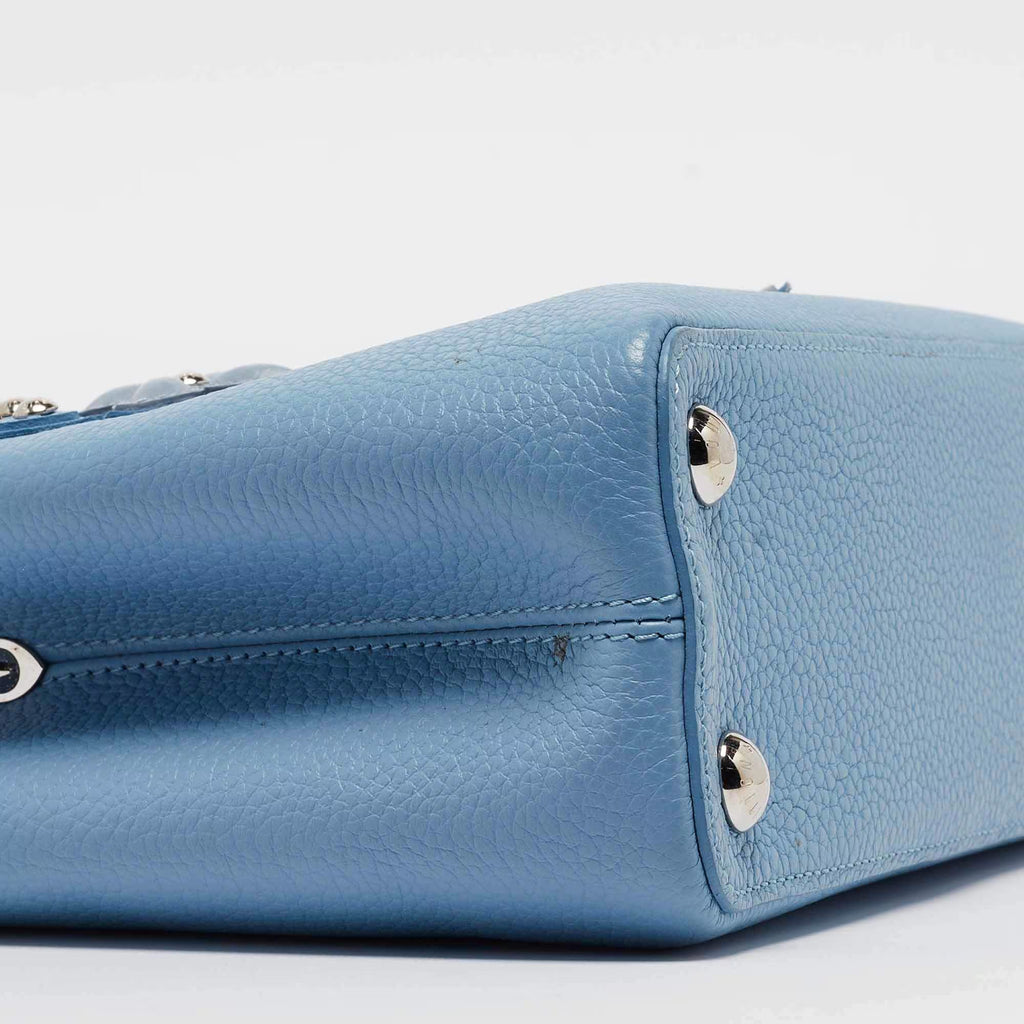 Louis Vuitton Light Blue Leather Mechanical Flower Capucines BB Bag