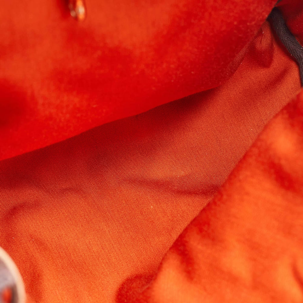Hermes Brick Red/Moka Toile Canvas and Vache Hunter Herbag 31 Bag