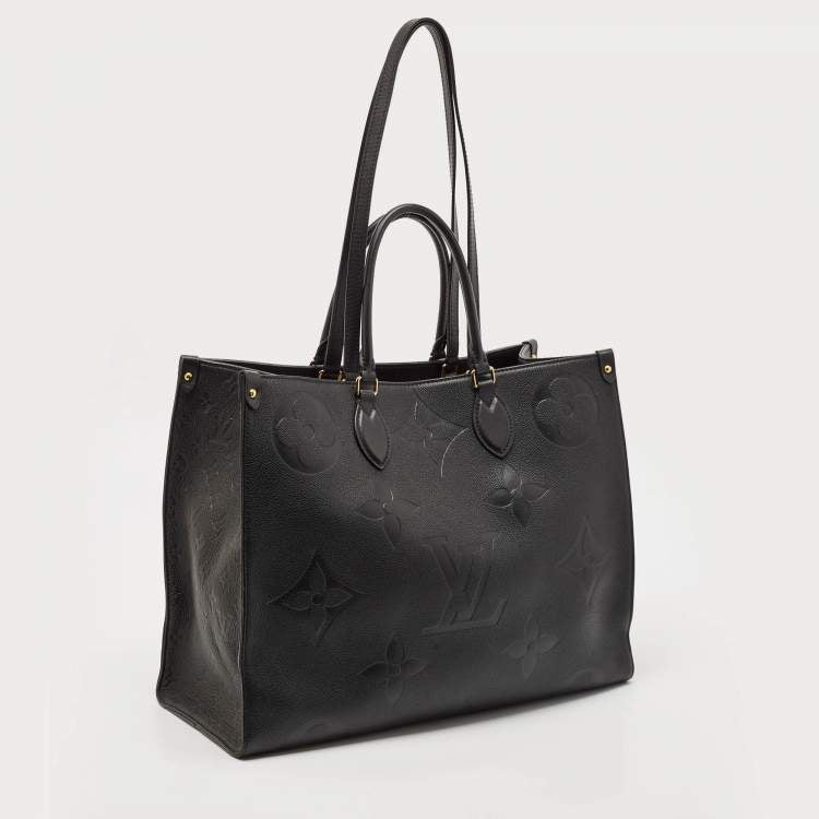 Louis Vuitton Black Monogram Empreinte Leather On The Go GM Bag