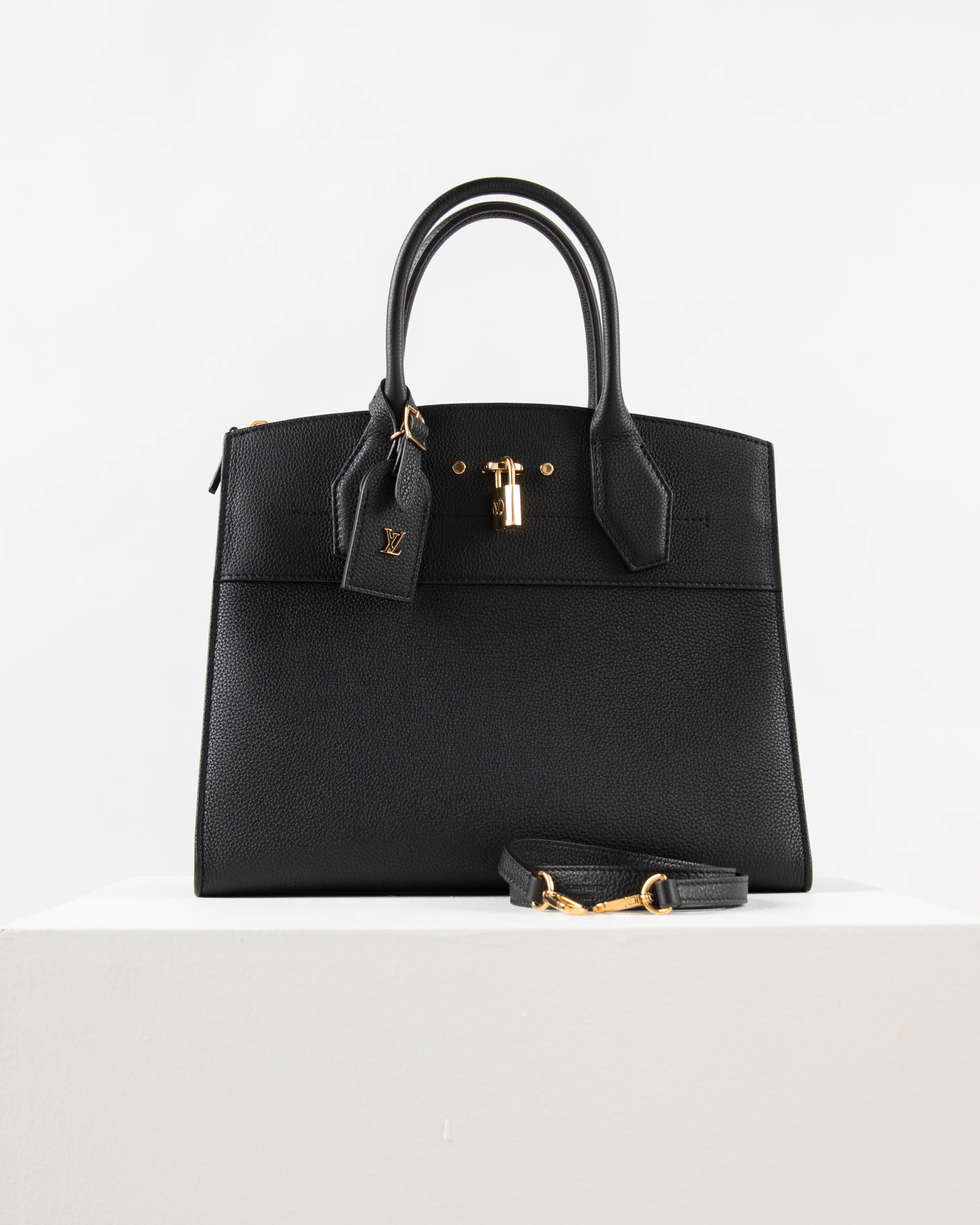 Louis Vuitton City Steamer Bag MM in Black