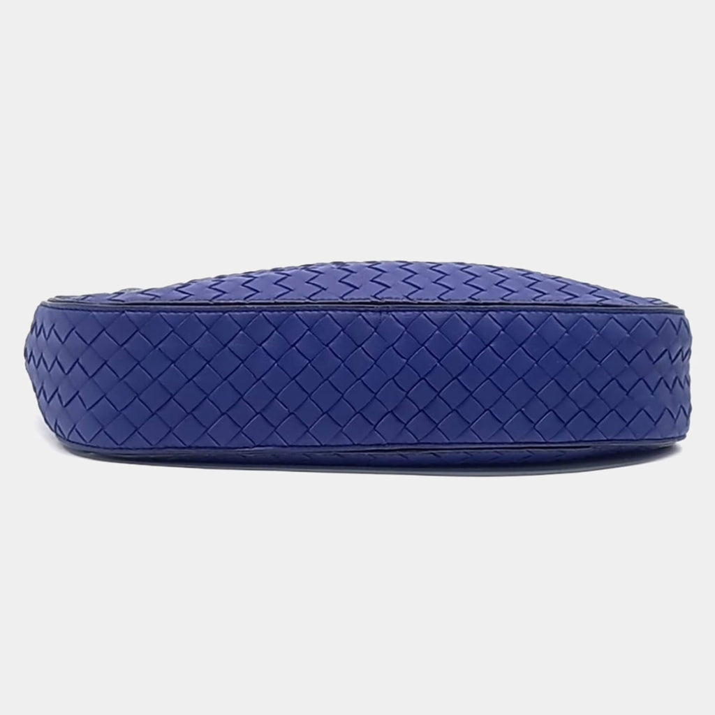 Bottega Veneta Blue Leather Mesh Tote Bag