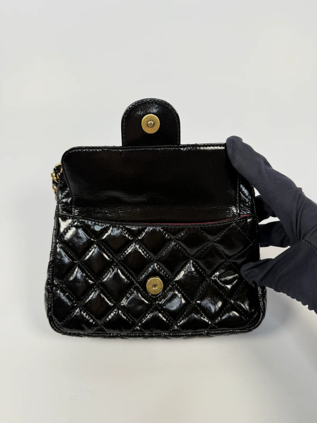 CHANEL MINI QUILTED MEDALLION SHOULDER BAG WITH GOLD HARDWARE