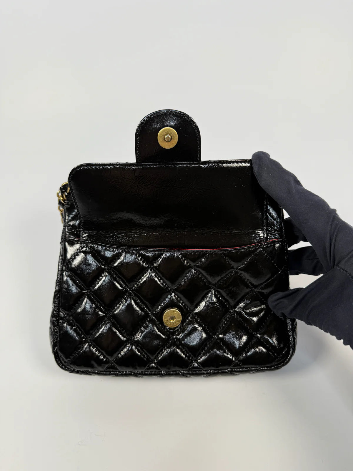 CHANEL MINI QUILTED MEDALLION SHOULDER BAG WITH GOLD HARDWARE