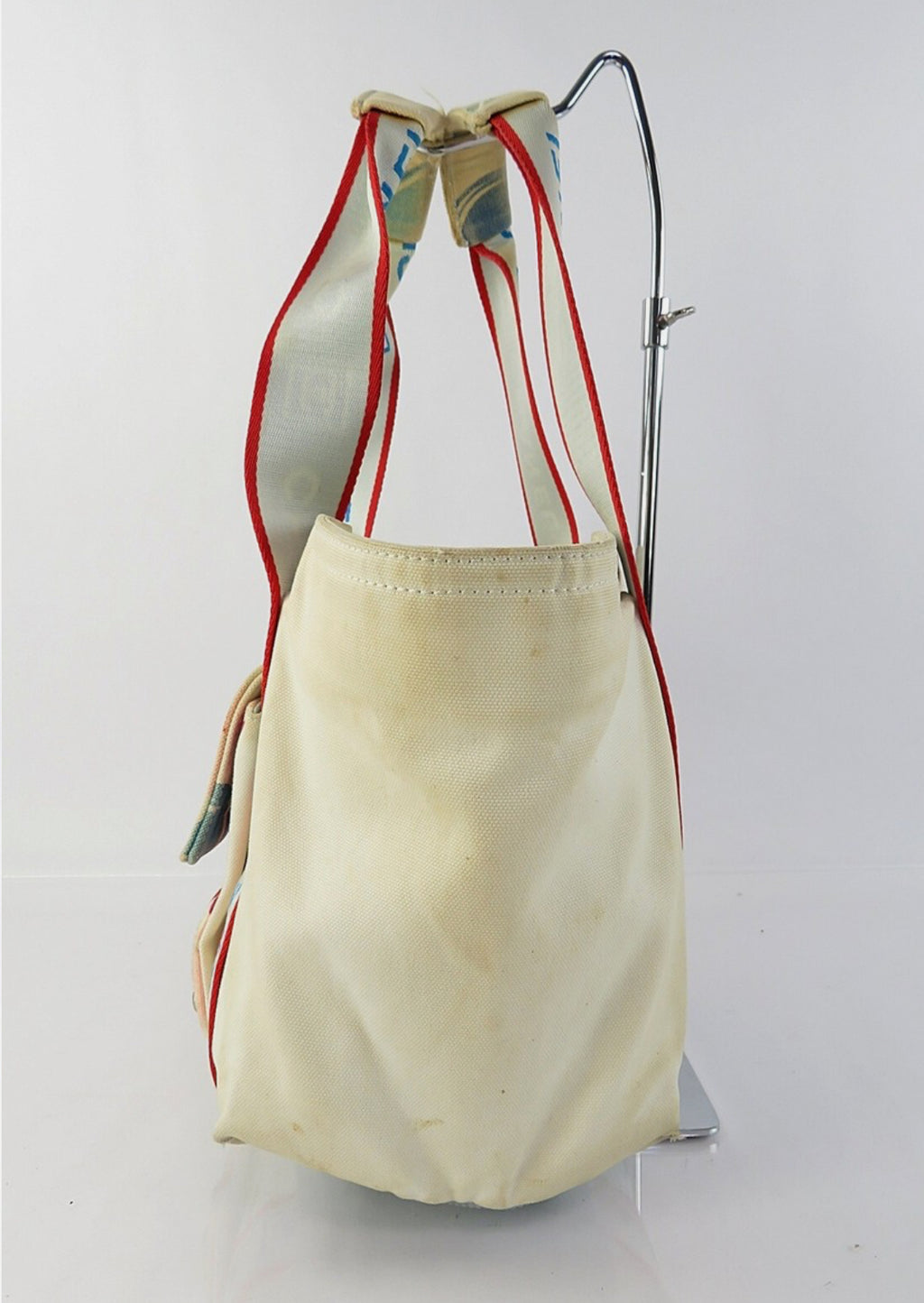 CHANEL Off White Canvas Surf Line Tote Bag