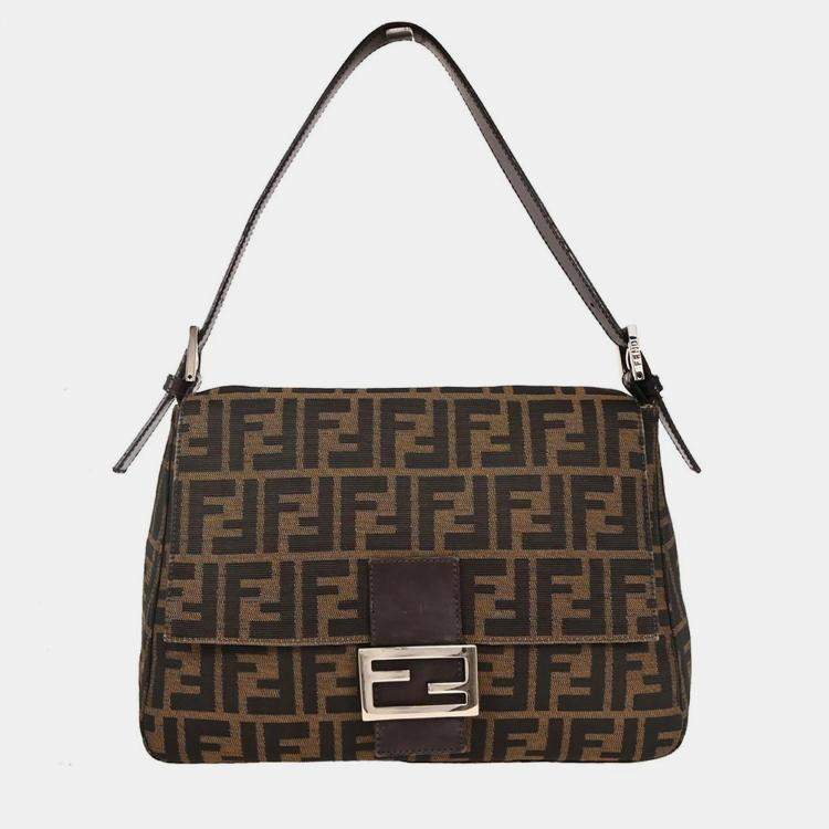 Fendi Brown Canvas Zucca Handbag