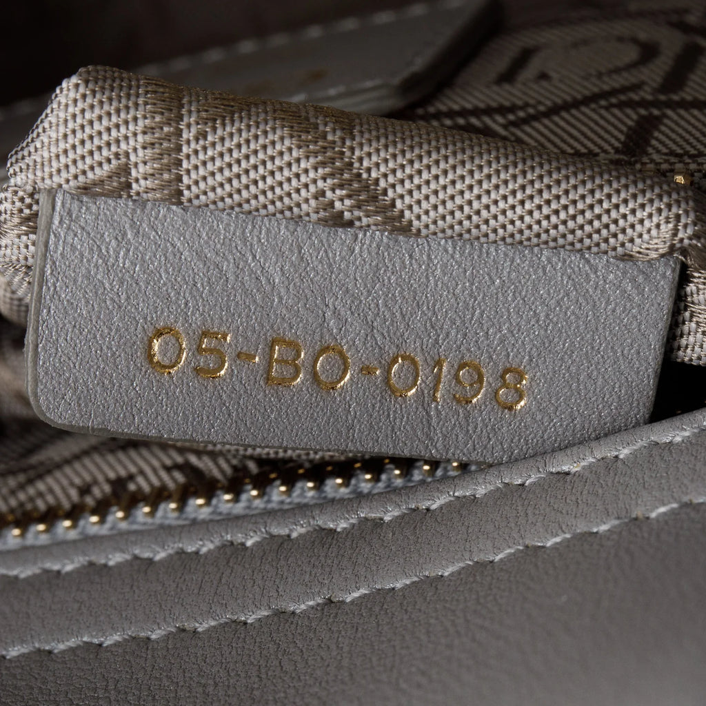 Christian Dior Grey Cannage Leather Mini Lady Dior Bag