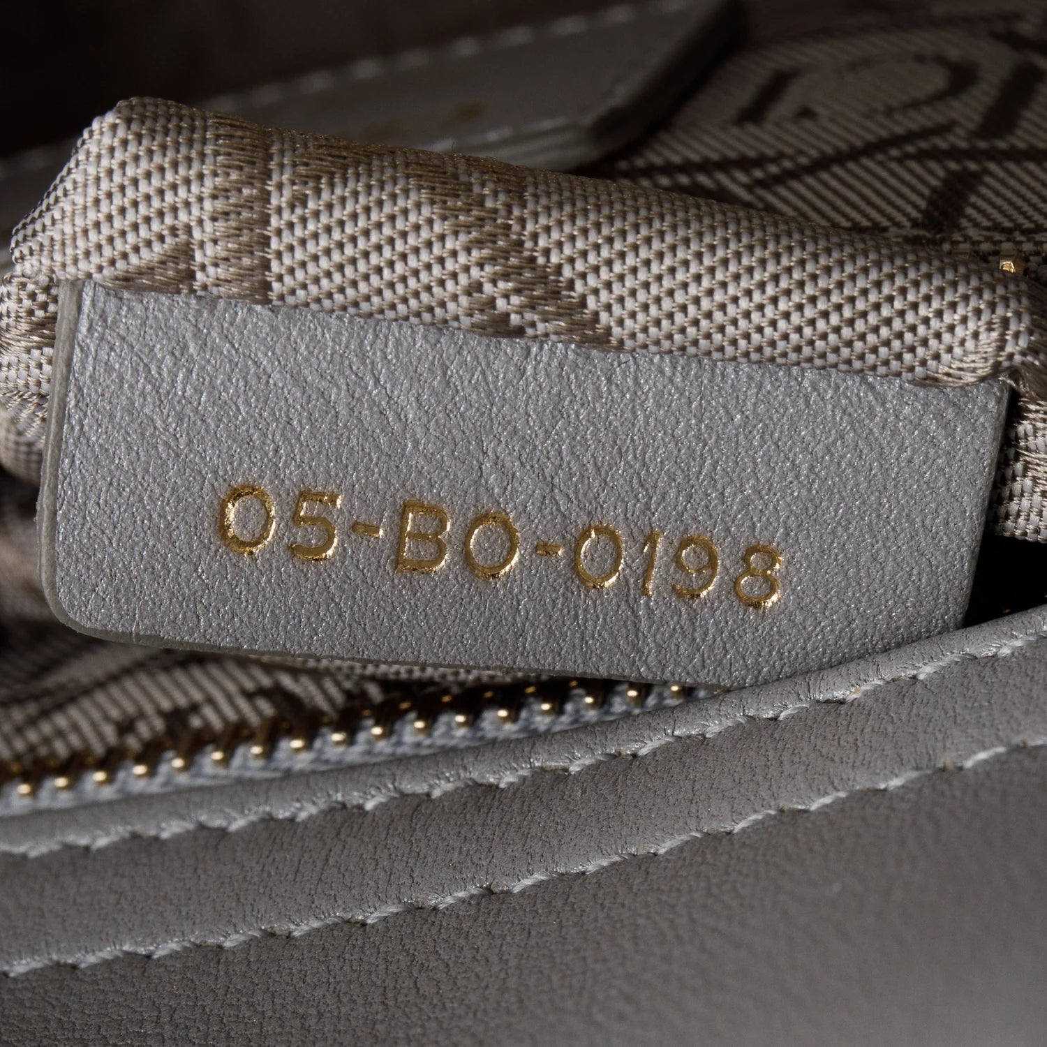 Christian Dior Grey Cannage Leather Mini Lady Dior Bag